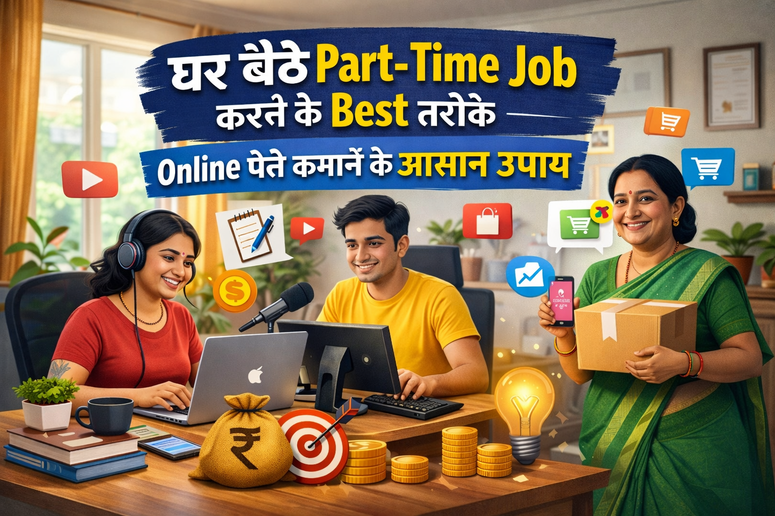 Ghar Baithe Part Time Job Karne Ke Best Tarike