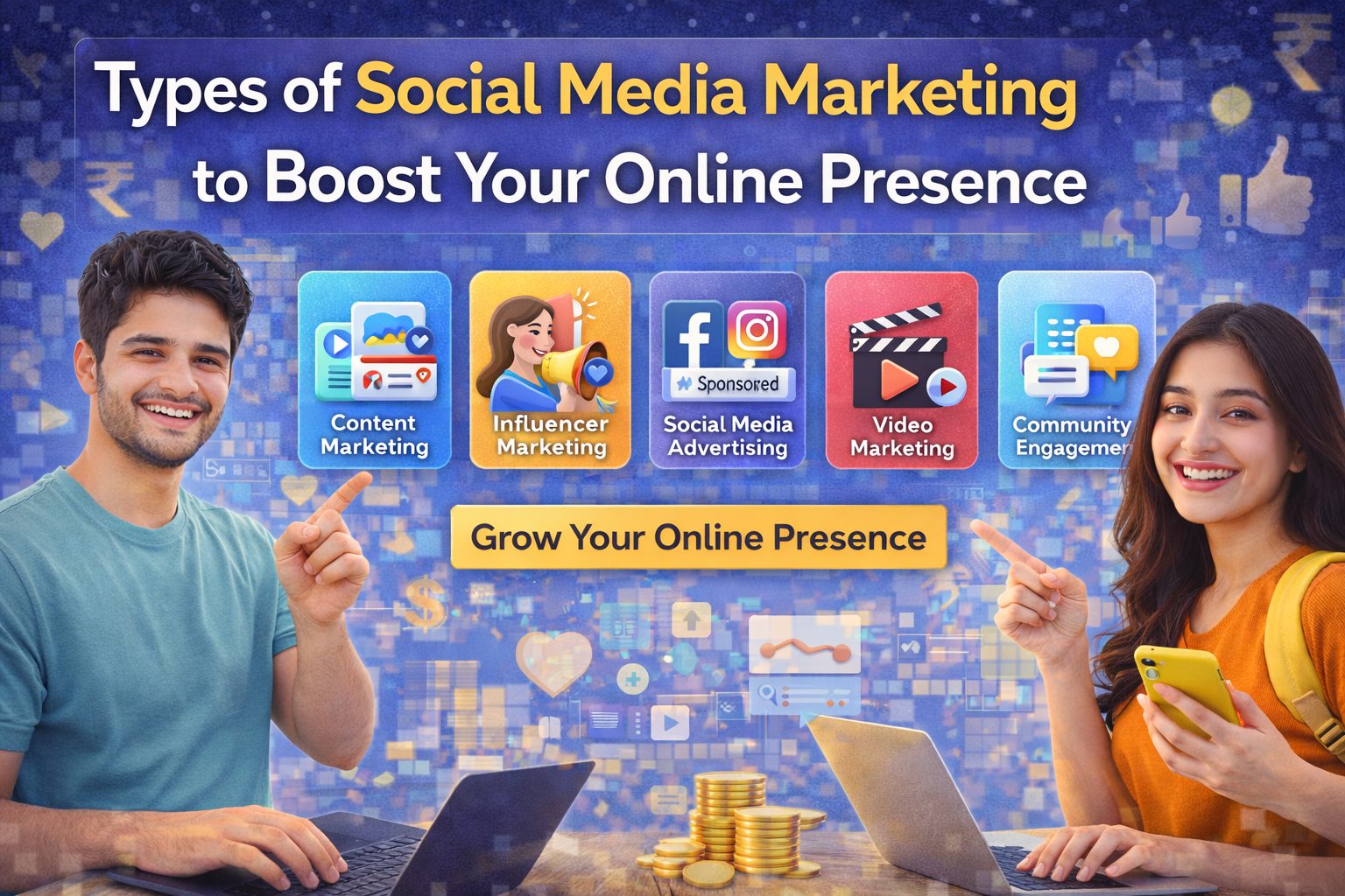 Types of Social Media Marketing to boost your online presence featured image