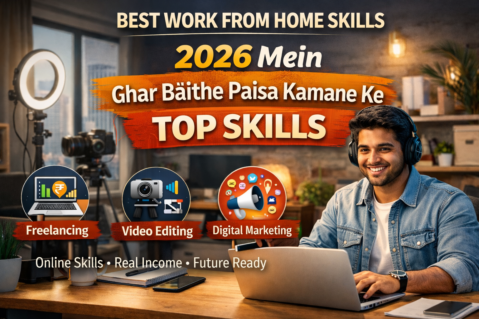 Best Work From Home Skills 2026 – Ghar Baithe Online Skills Se Paisa Kamane Ka Featured Image