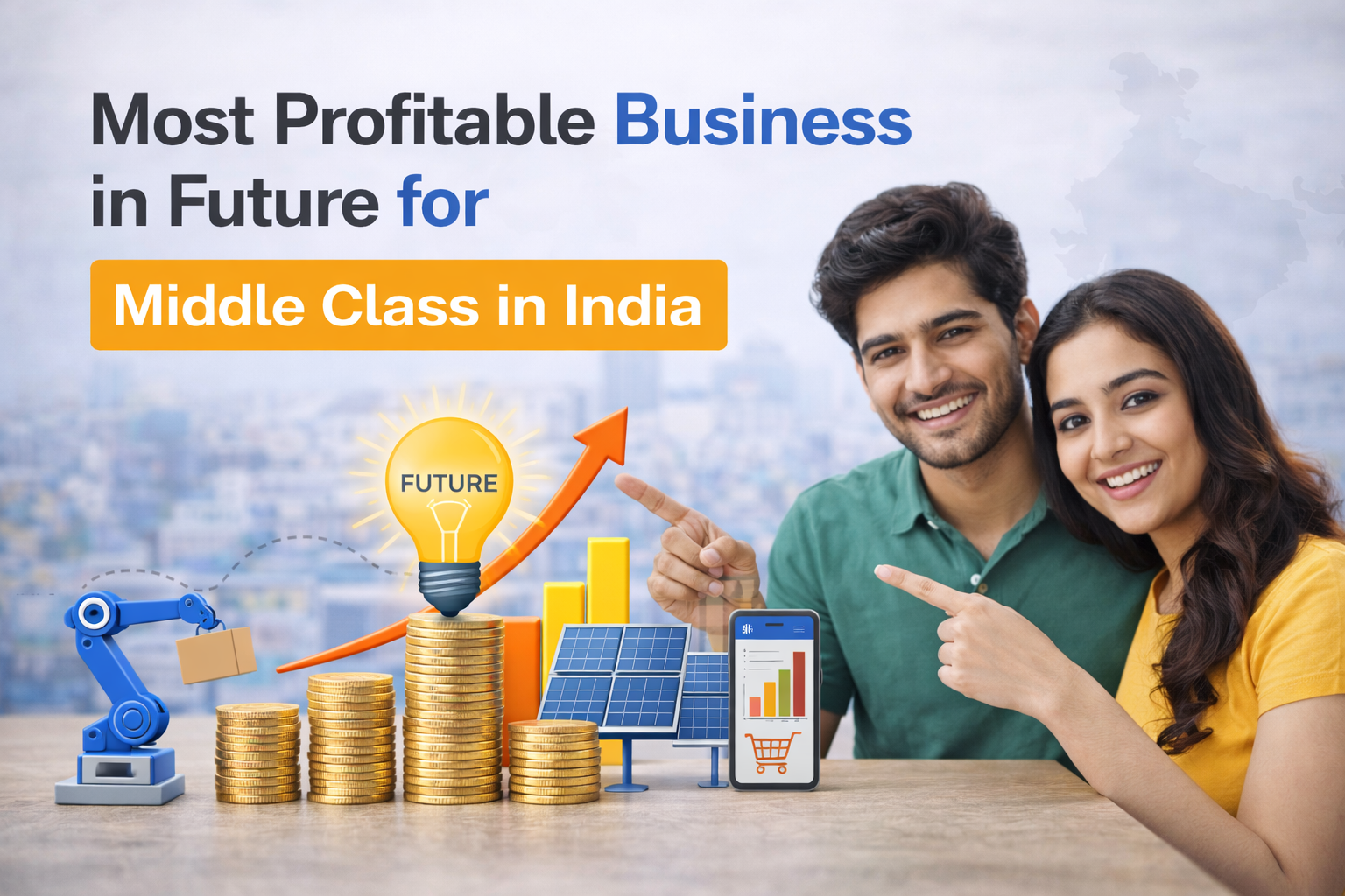 Most Profitable Business in Future concept showing growth and business opportunities